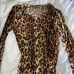 Cheetah print cardigan